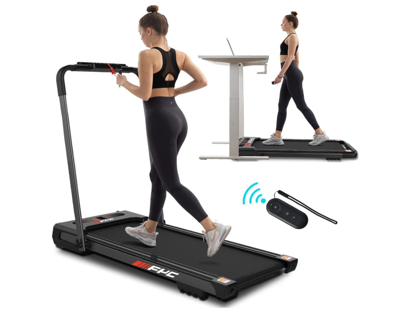 Tapis de course FYC sous le bureau