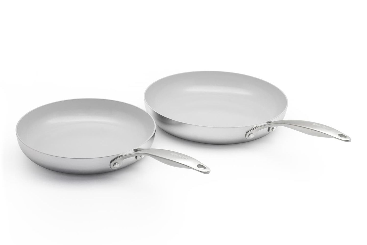 Greenpan Venice Pro Ensemble de poêles antiadhésives en céramique multicouche en acier inoxydable 8 pouces et 10 pouces