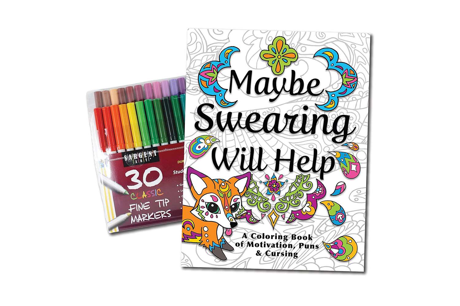 Peut-être que jurer aidera l'ensemble de livres de coloriage pour adultes