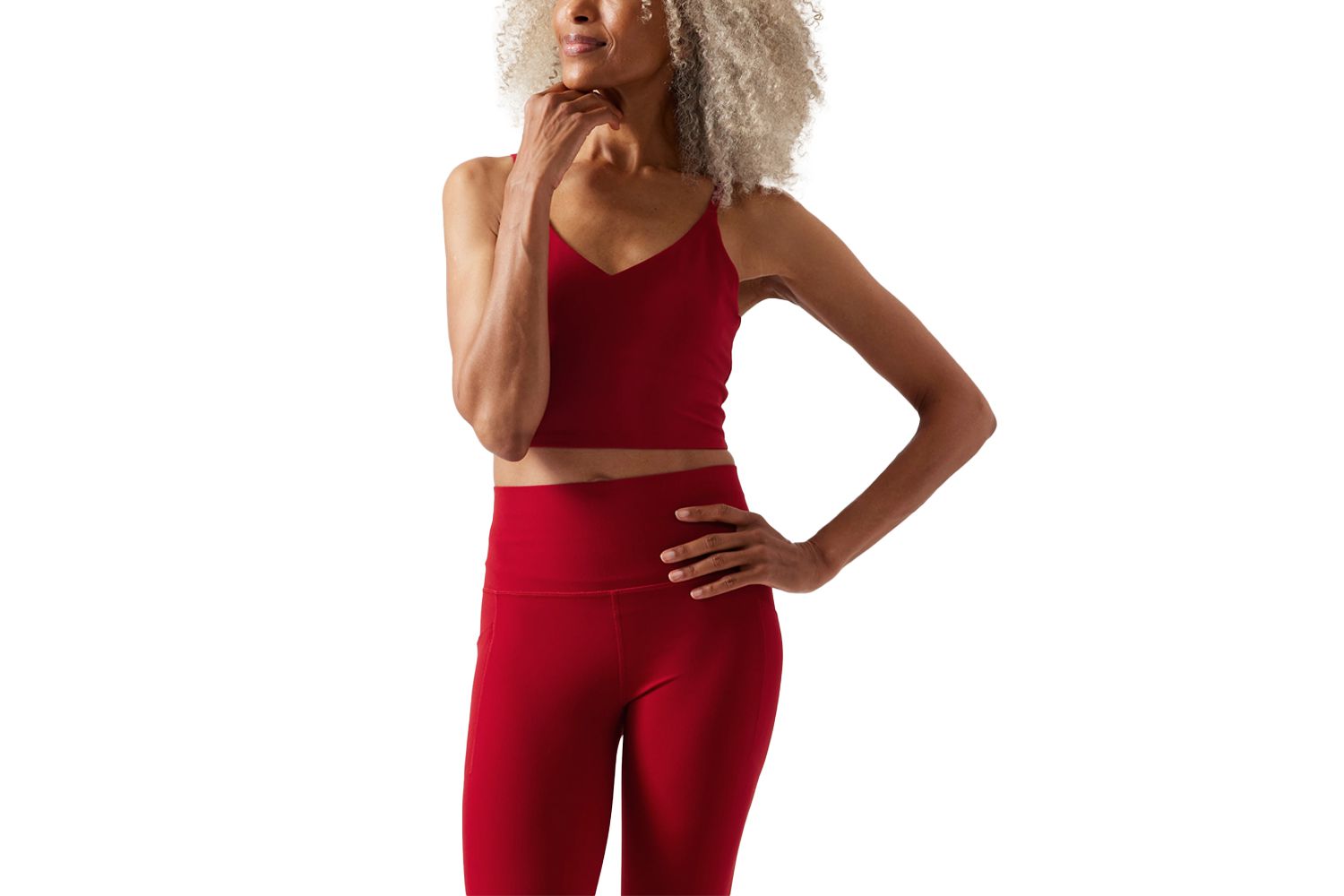 Crop à encolure en V Athleta Elation