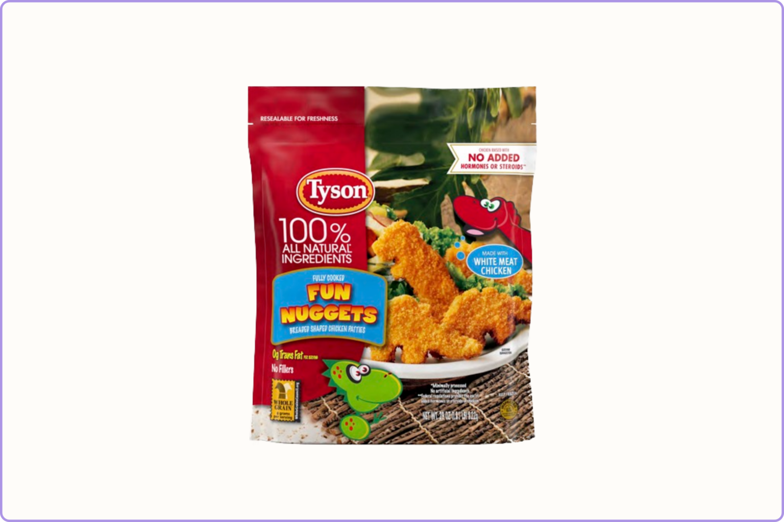 Rappel : les nuggets de poulet en forme de dinosaure de Tyson pourraient contenir du métal