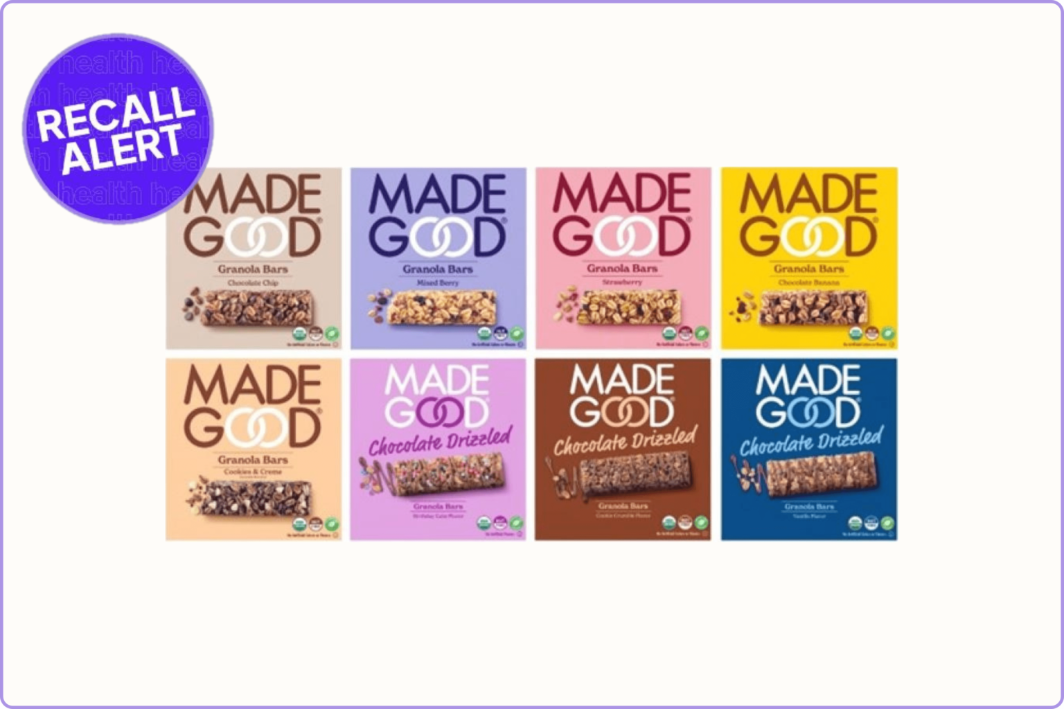 La FDA annonce un rappel majeur de barres granola MadeGood : vérifiez votre garde-manger pour ces produits La FDA annonce un rappel majeur de barres granola MadeGood : vérifiez votre garde-manger pour ces produits